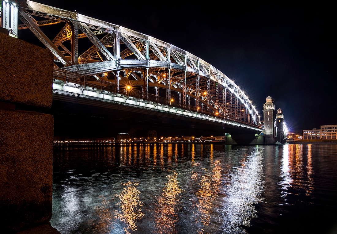 фото "Санкт-Петербург" метки: город, Sony-a580, Tokina 11-16, curier, Европа, Санкт-Петербург, мост, огни, осень, утро