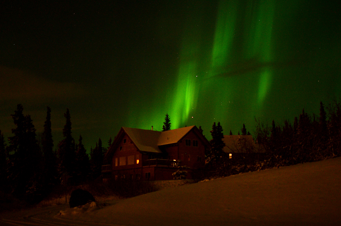 photo "северное сияние" tags: nature, travel, landscape, Alaska, Aurora, North America, Northern Lights, winter