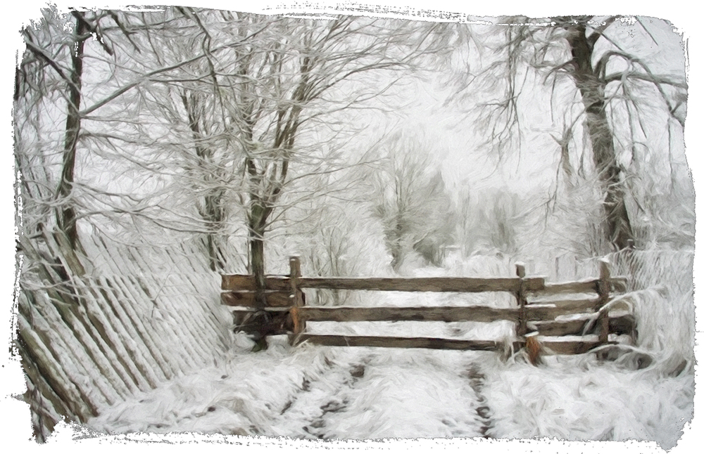 photo "***" tags: landscape, digital art, snow, winter, зарисовка