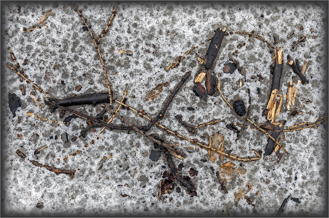 photo "***" tags: macro and close-up, snow, spring, water, весенний мусор