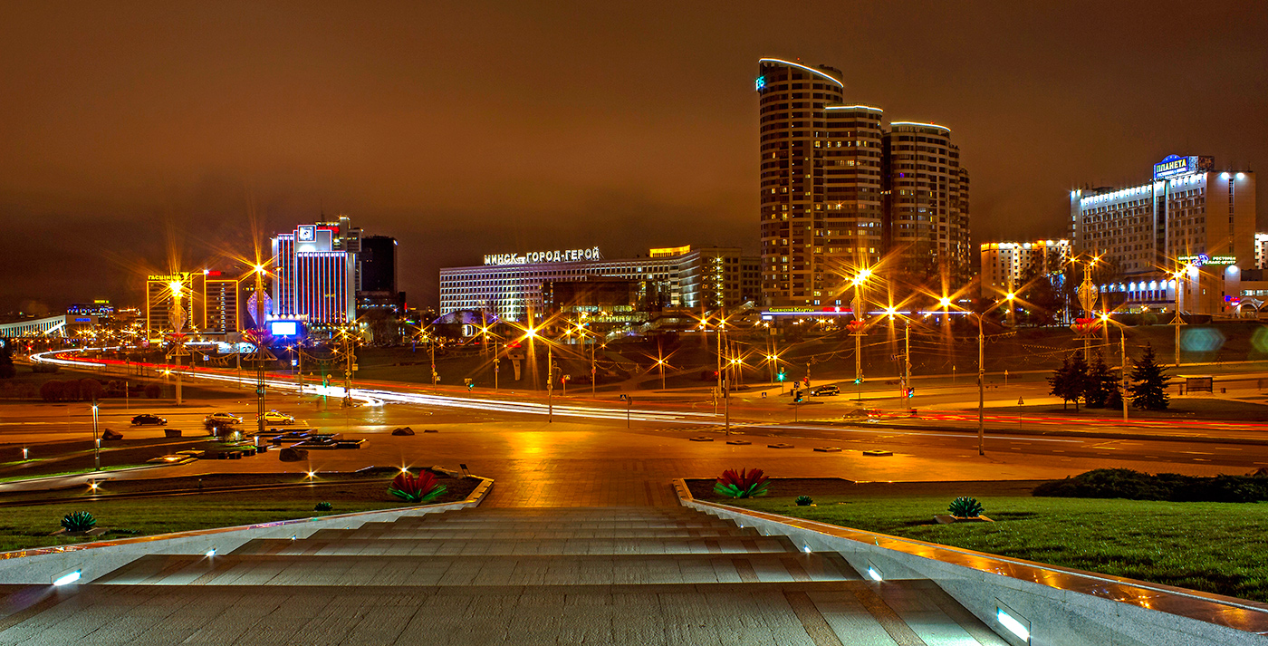 фото "Ночной Минск" метки: город, Ночной Минск, апрель.