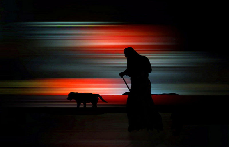 photo "The long journey..." tags: digital art, misc., Conceptual, Digital Art, sunset