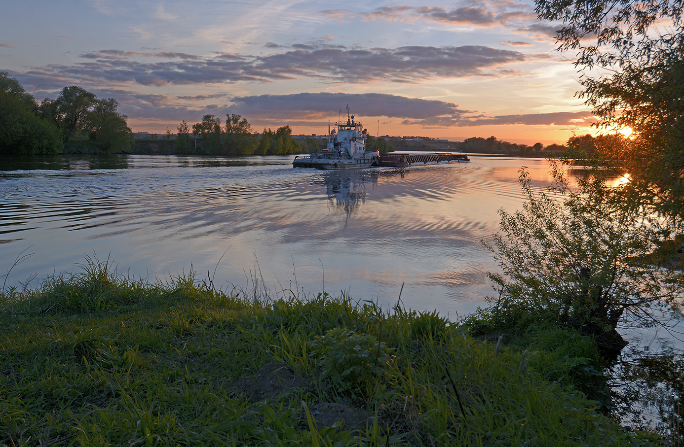 photo "***" tags: landscape, river, spring, sunset