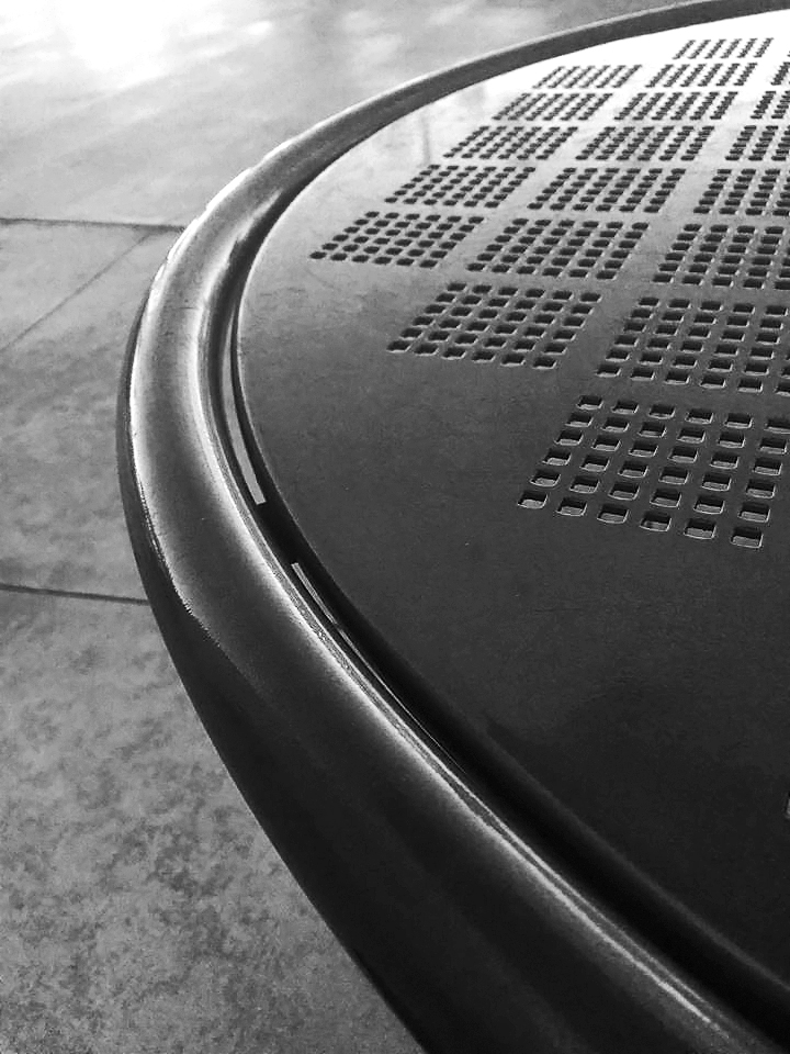 photo "Curves And Squares" tags: abstract, macro and close-up, black&white, closeup, design, table top, wrought iron