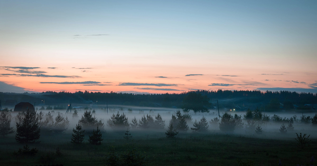 фото "Вечерний туман после заката" метки: пейзаж, 
