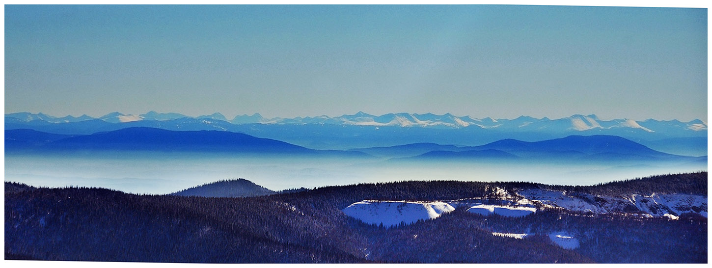 photo "***" tags: landscape, Russia, mountains, sky, winter, горизонт, перевал, сибирь, туризм