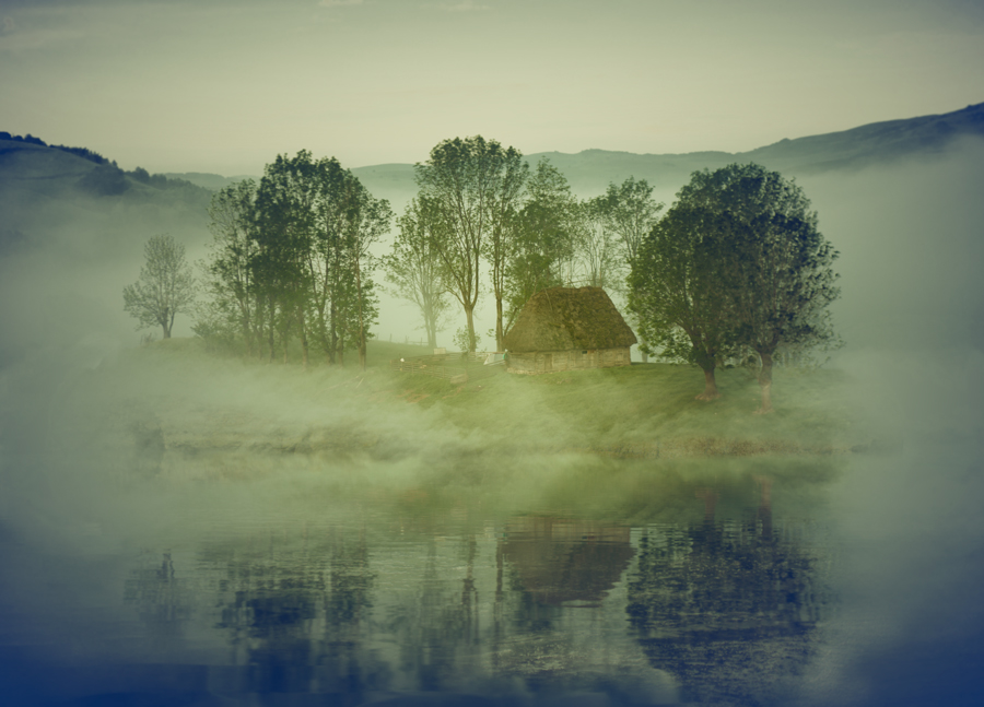photo "Insel im Nebel" tags: , Landscape, summer