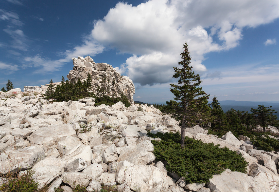 photo "***" tags: landscape, travel, clouds, mountains, summer, Зюраткуль, Уральские горы, вершина, елки, камни