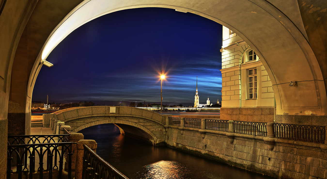 photo "Hermitage bridge" tags: architecture, travel, city, St. Petersburg, night, temple, Дворцовый мост, Нева, Петропавловка, Петропавловская крепость, Эрмитаж