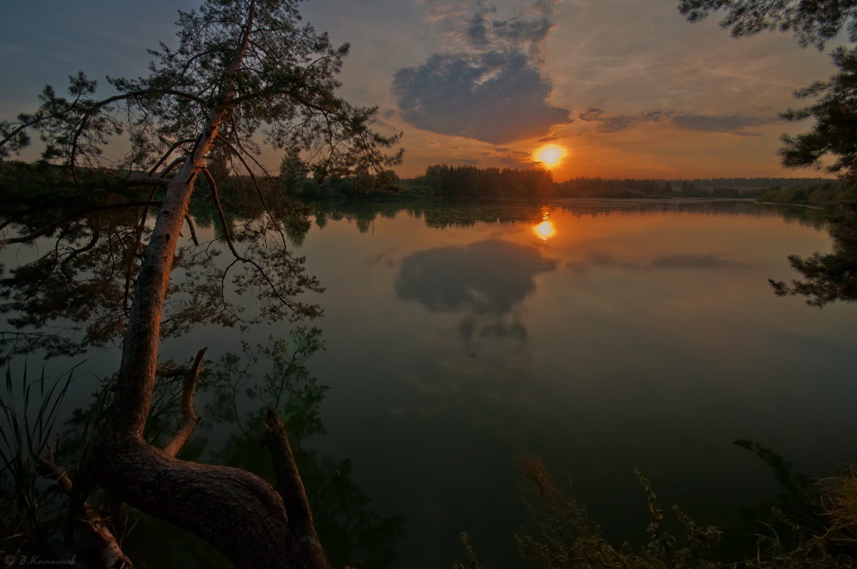 photo "***" tags: landscape, nature, evening, lake, pond, summer, sunset, water