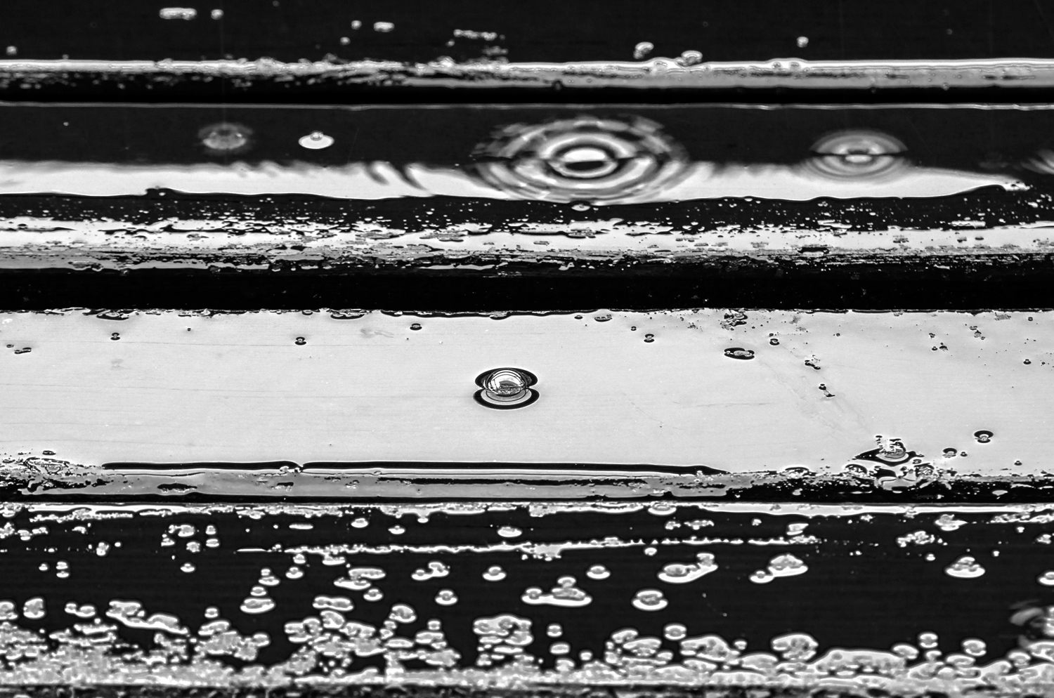 фото "Абстракции дождя" метки: абстракция, черно-белые, 