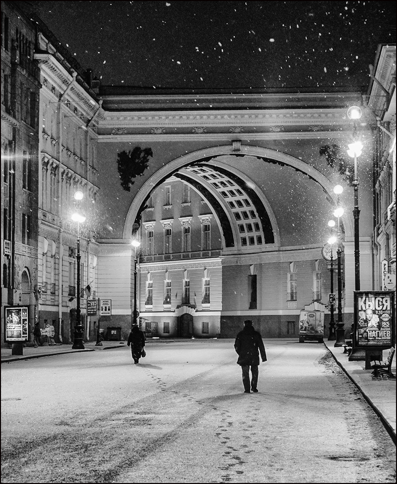 photo "* * *" tags: street, city, St. Petersburg, morning, winter