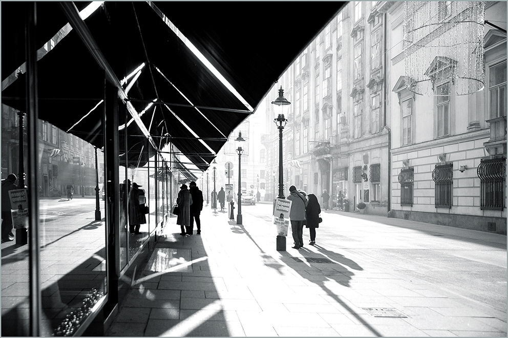 photo "утро" tags: street, city, black&white, 