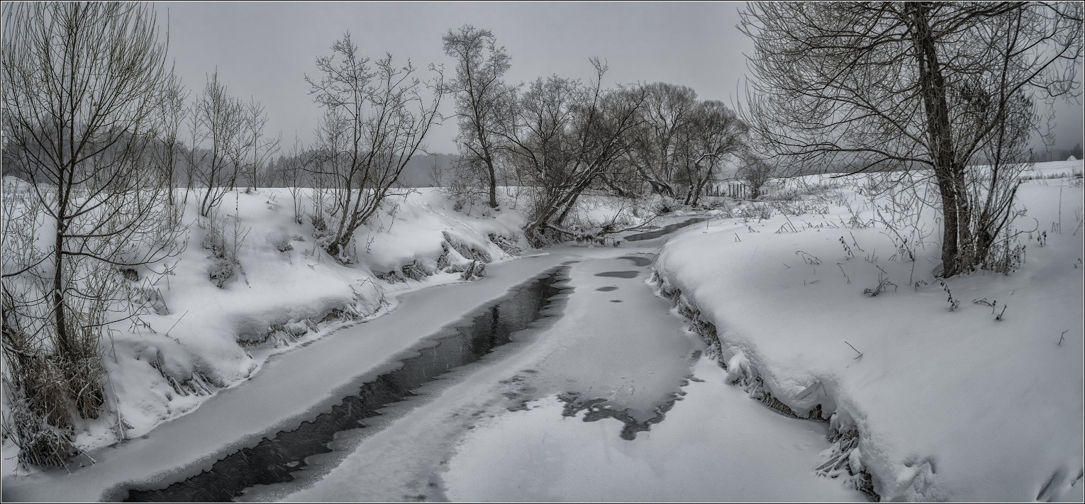 photo "***" tags: landscape, nature, morning, snow, winter, Речка, Серая, январь