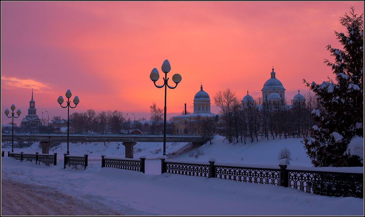 фото "Торжок в розовом закате" метки: город, архитектура, путешествия, 