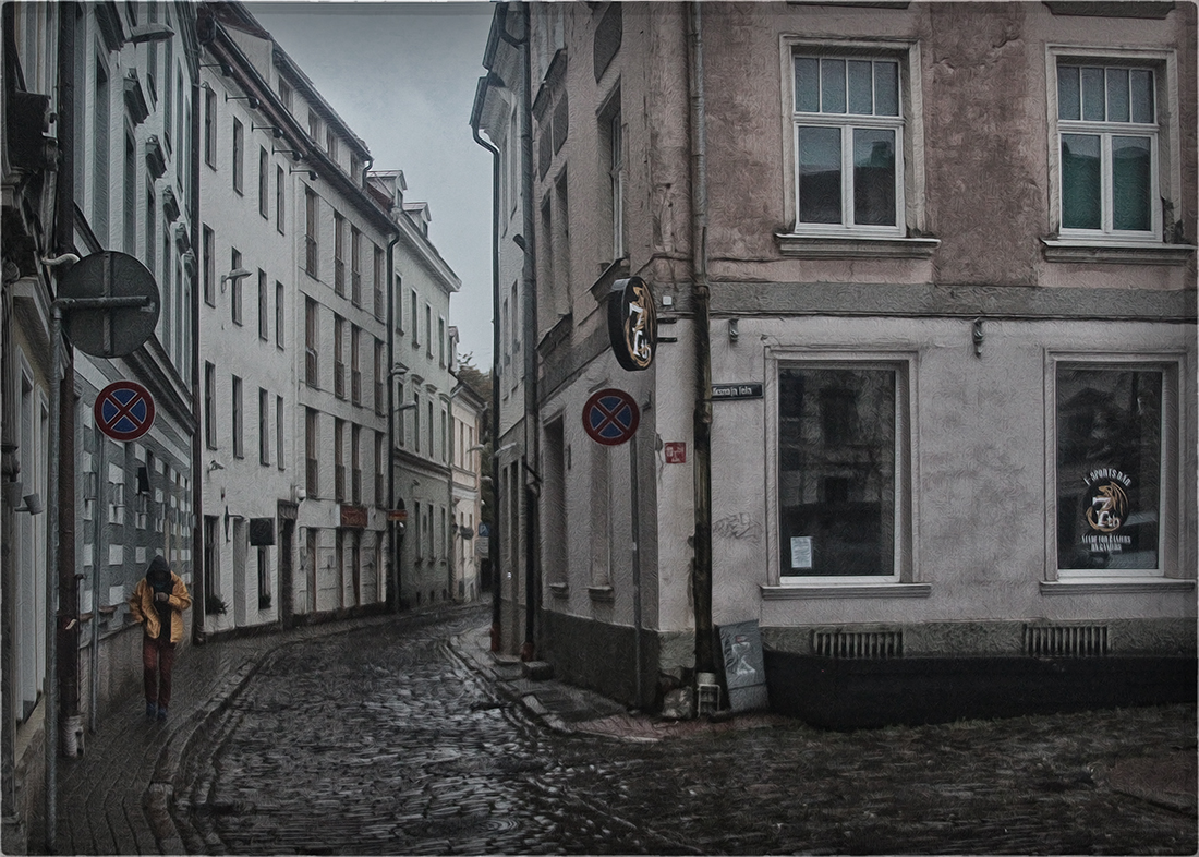 photo "Riga. Autumn. Morning. Rain." tags: travel, street, Рига улица утро дождь