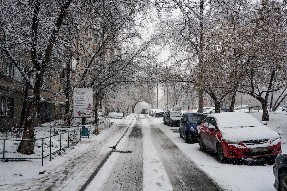 photo "Springtime snowfall" tags: city, nature, spring, снегопад