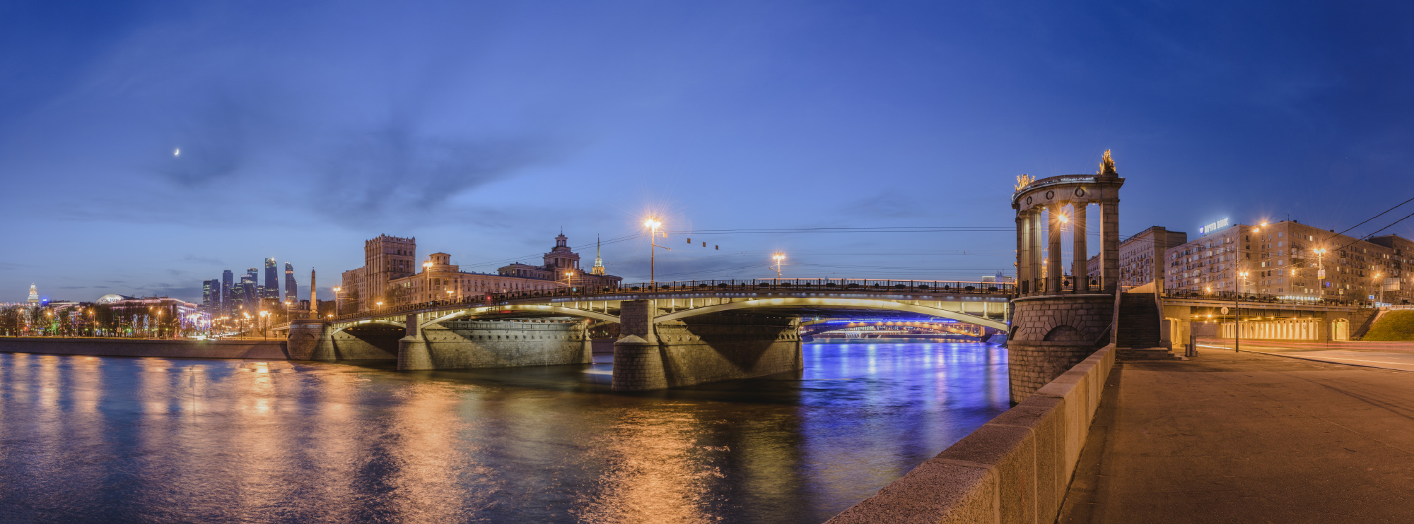 photo "***" tags: city, architecture, Moscow, bridge, evening, river