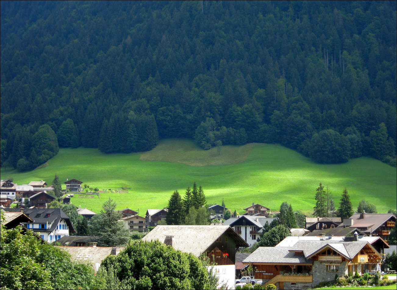 фото "Green Alpine meadow" метки: пейзаж, путешествия, природа, Alpine valley, mountain landscape