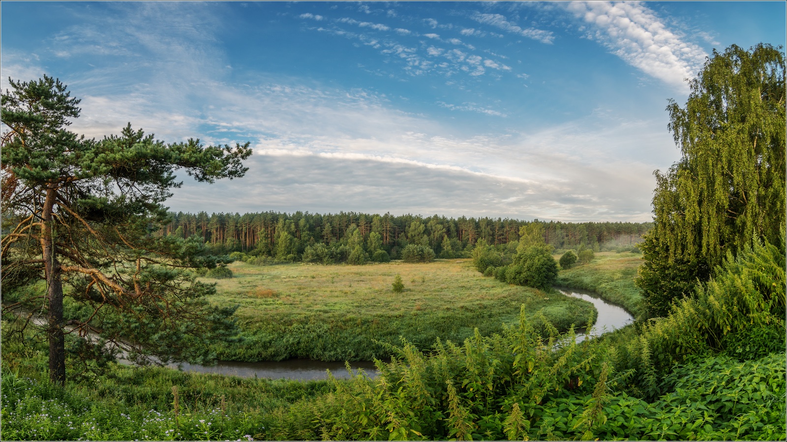 photo "***" tags: landscape, nature, coast, morning, river, summer, Серая, август