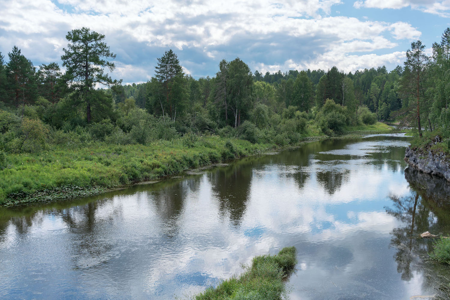 photo "***" tags: nature, landscape, Russia, clouds, forest, river, Русский лес, урал