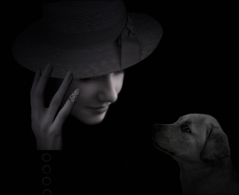 photo "Friends..." tags: portrait, black&white, digital art, 