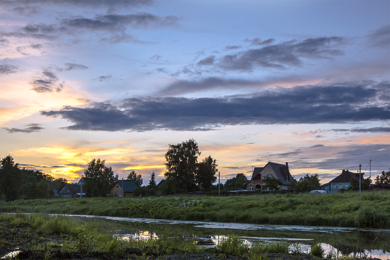 photo "***" tags: landscape, nature, sunset, вечер в деревне, деревенский пейзаж, деревня