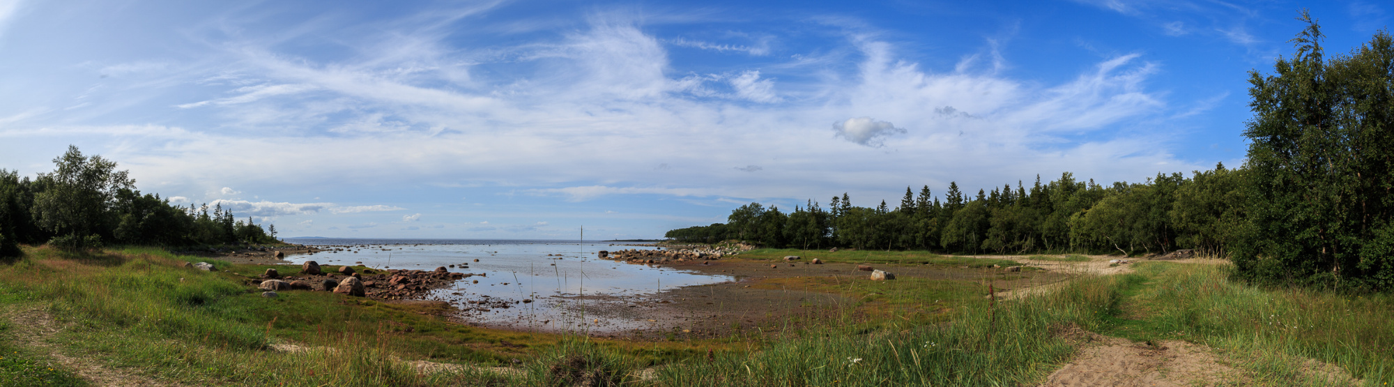 photo "Над Соловками - облака..." tags: landscape, panoramic, Russia, clouds, coast, sea, sky, summer