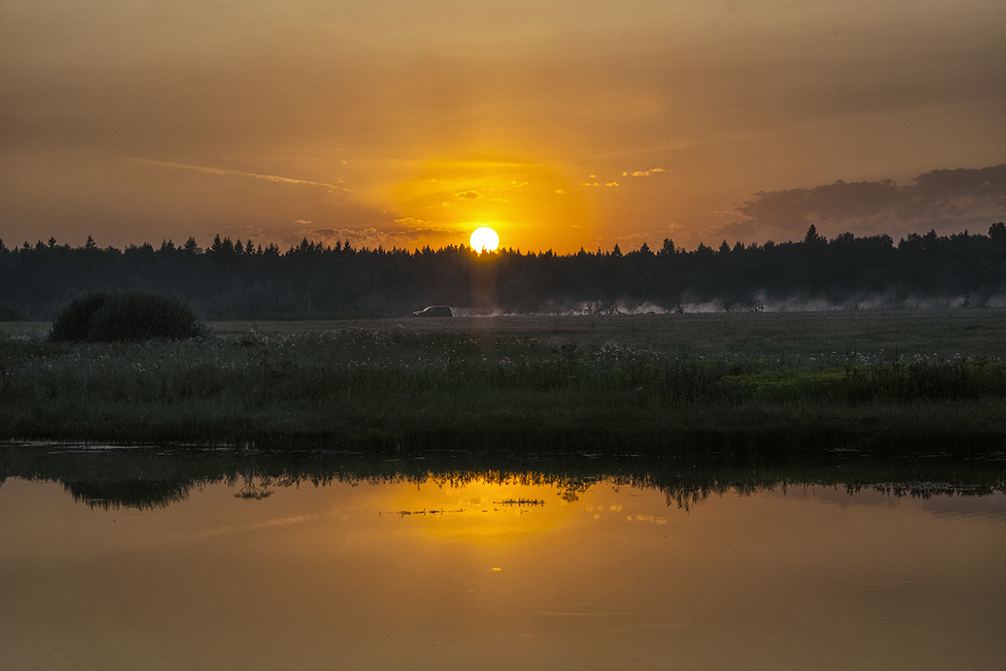 photo "***" tags: landscape, nature, street, sunset, придорожная пыль, российские дроги, хорошее настроение