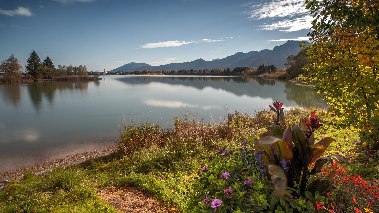 фото "Форггензе (нем. Forggensee) — озеро в Баварии, Германия" метки: путешествия, 