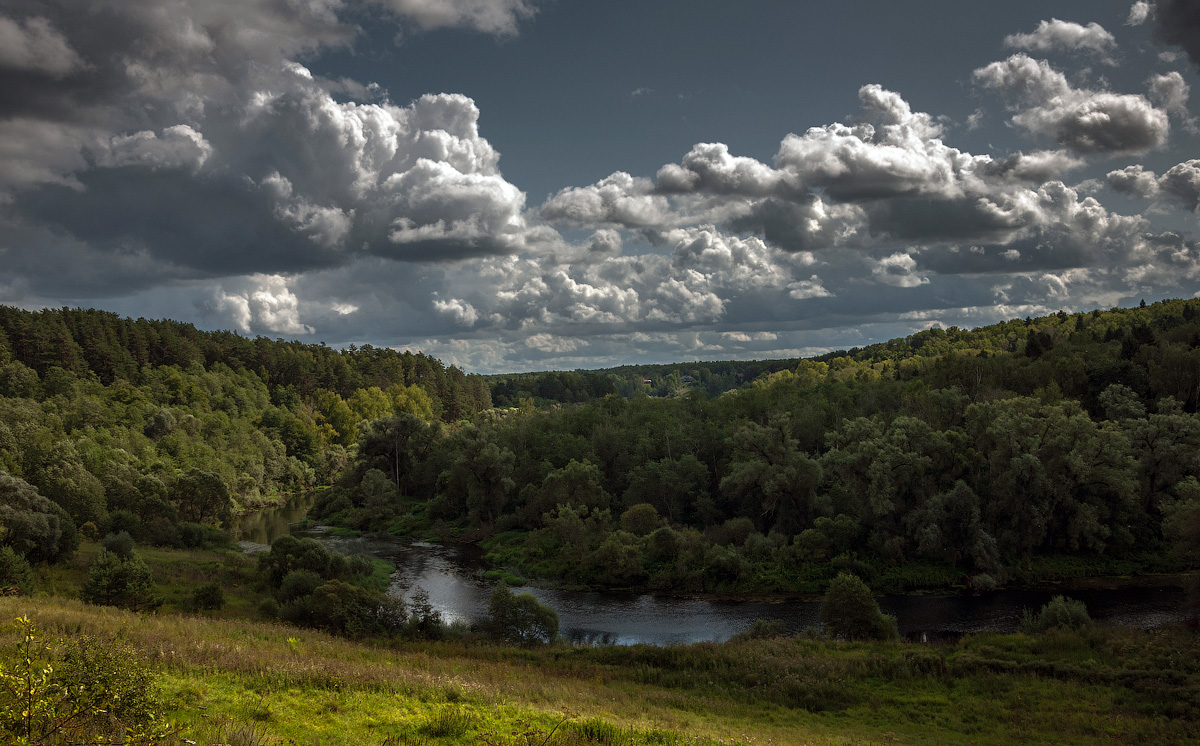 photo "***" tags: landscape, clouds, forest, sky, summer, деревья