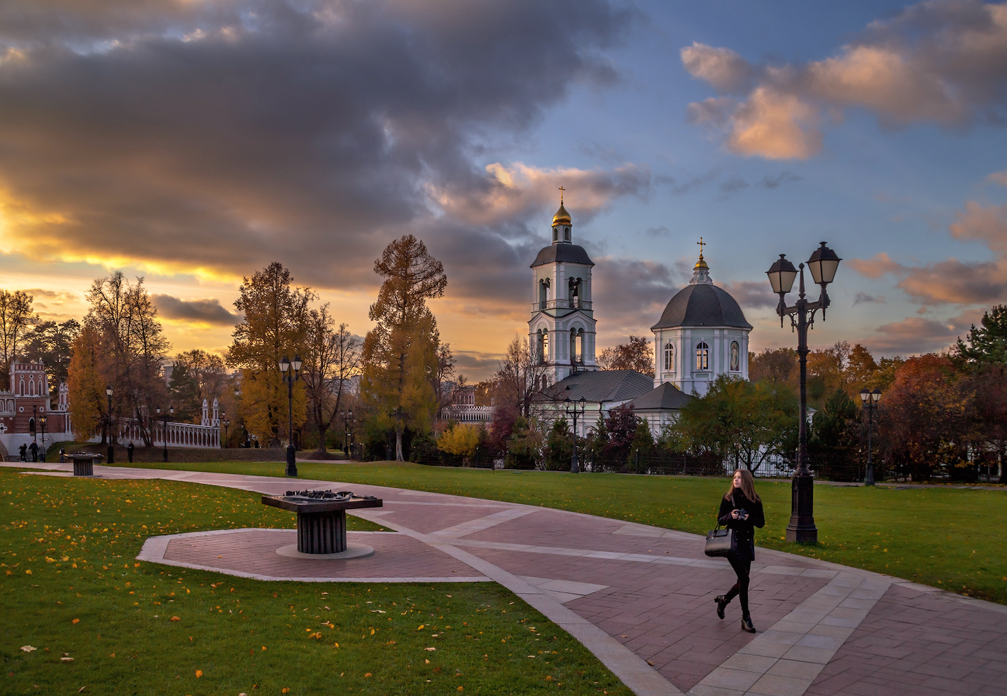 фото "Вечерний аккорд" метки: город, архитектура, Царицыно, вечер, осень, парк