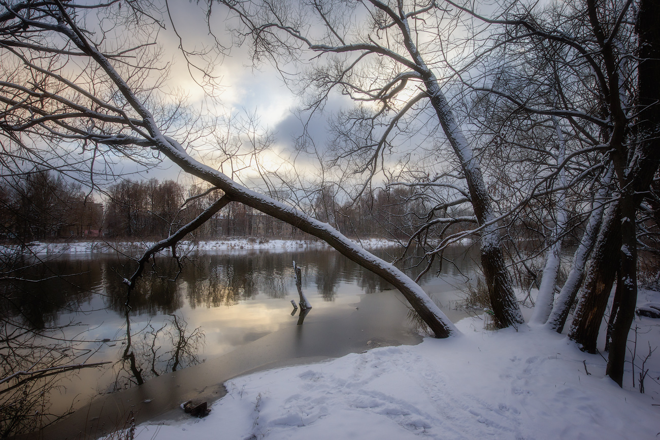 фото "На берегу Клязьмы" метки: пейзаж, Клязьма, вода, зима, река