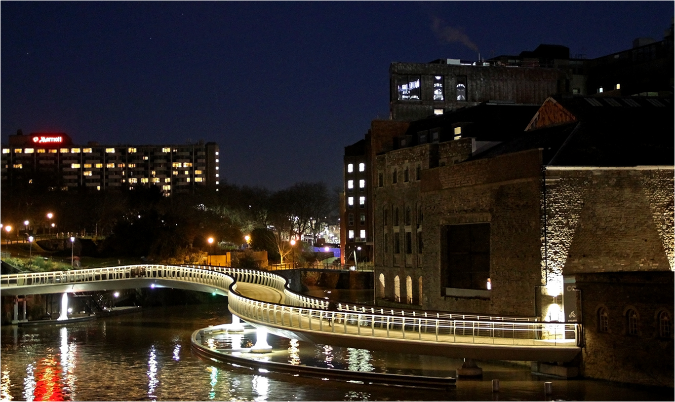 photo "***" tags: city, architecture, bridge, evening, river, мосты Бристоля