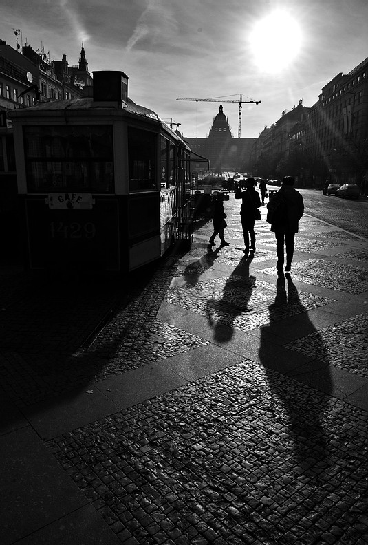 фото "Утренняя атмосфера" метки: черно-белые, Prag, Praha, Прага