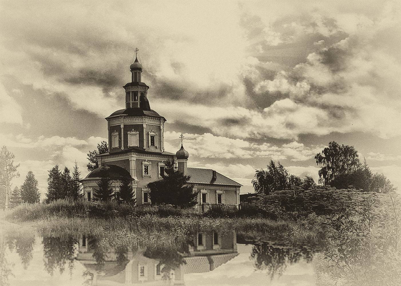 photo "***" tags: landscape, architecture, clouds, деревенский пейзаж, деревня, ностальгия по прошлому