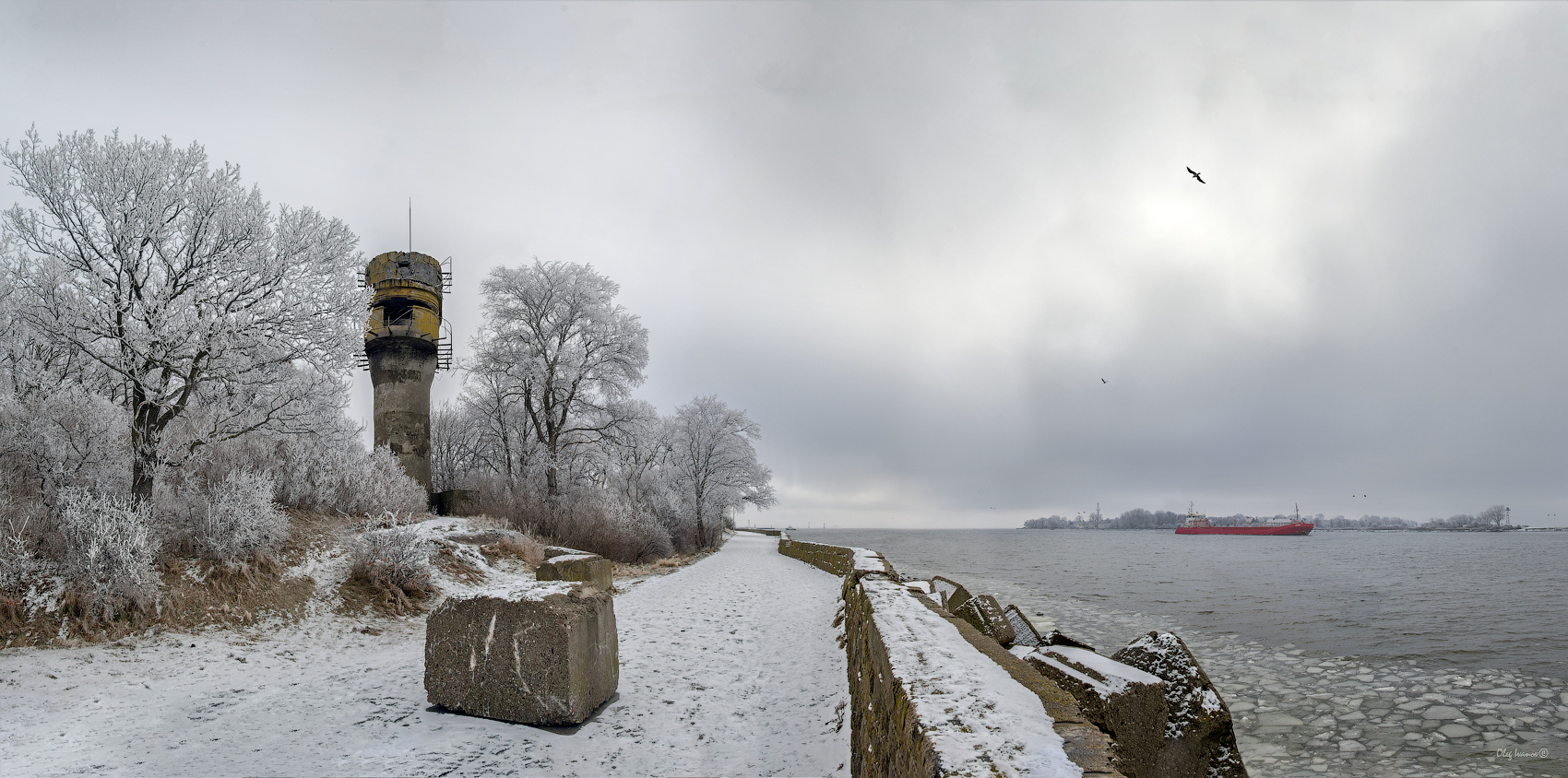 photo "***" tags: landscape, travel, panoramic, hoarfrost, snow, winter, Балтийск, Балтика, Калининградская область