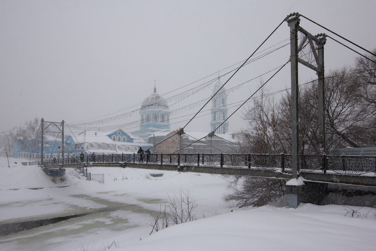 фото "Непогода" метки: пейзаж, архитектура, Клязьма, зима, мост