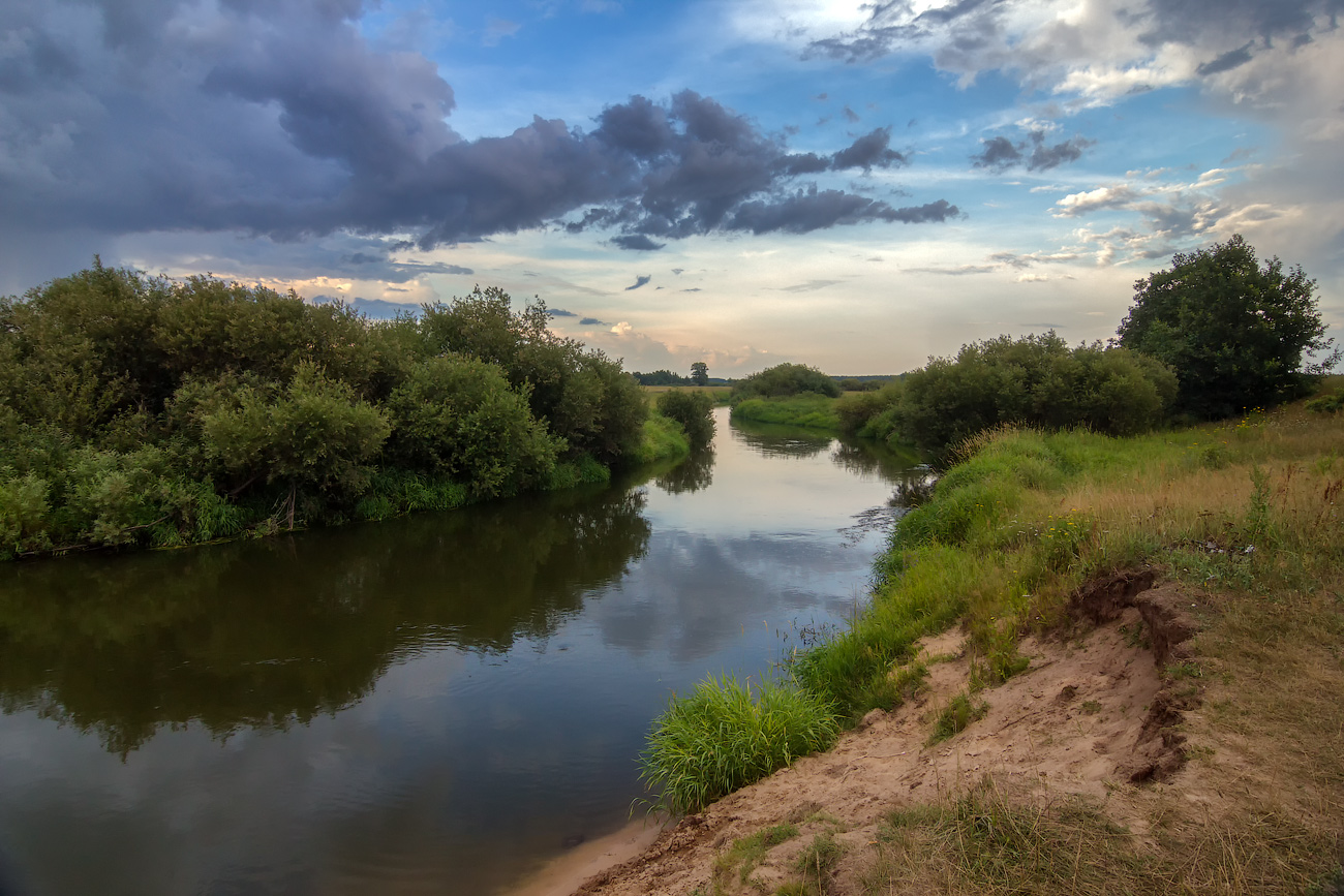 photo "***" tags: landscape, evening, river, summer, Шерна