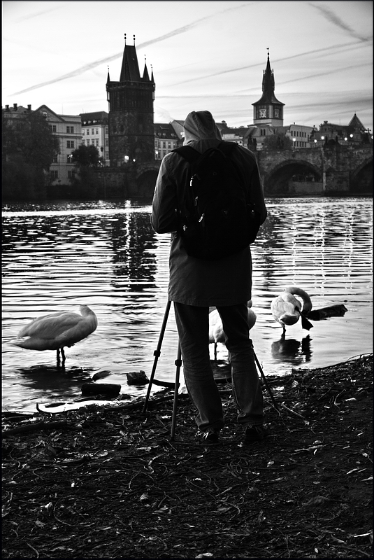 фото "Утренний фотограф" метки: черно-белые, Prag, Praha, Прага