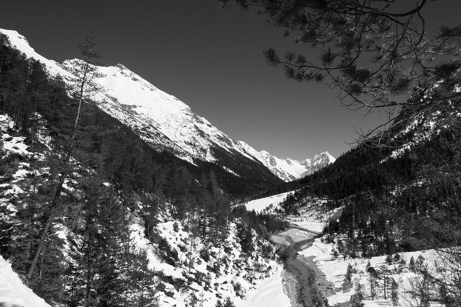 photo "Hinterautal (Isar valley)" tags: landscape, black&white, Europe, spring, water