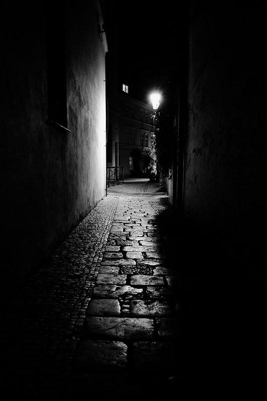 фото "Ночная атмосфера" метки: черно-белые, Prag, Praha, Прага