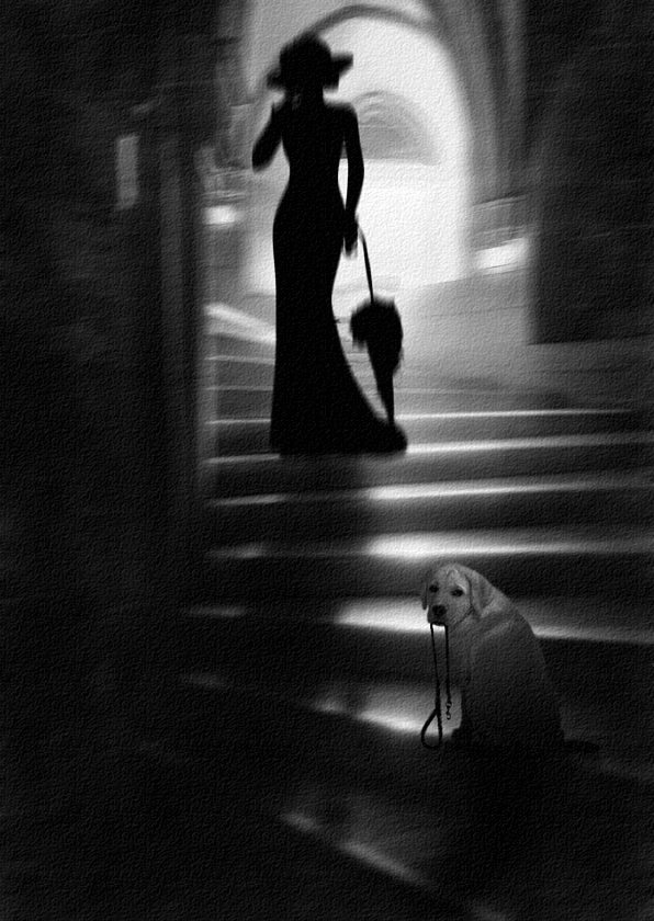 photo "The walk..." tags: black&white, digital art, 