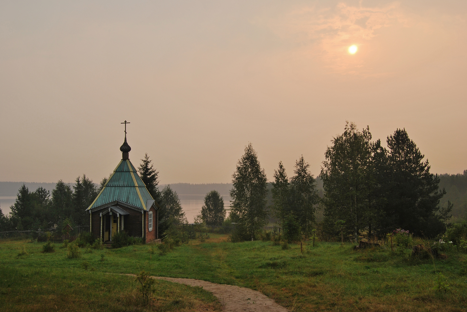 photo "***" tags: landscape, Karelia, morning, Важеозеро, вера, православие