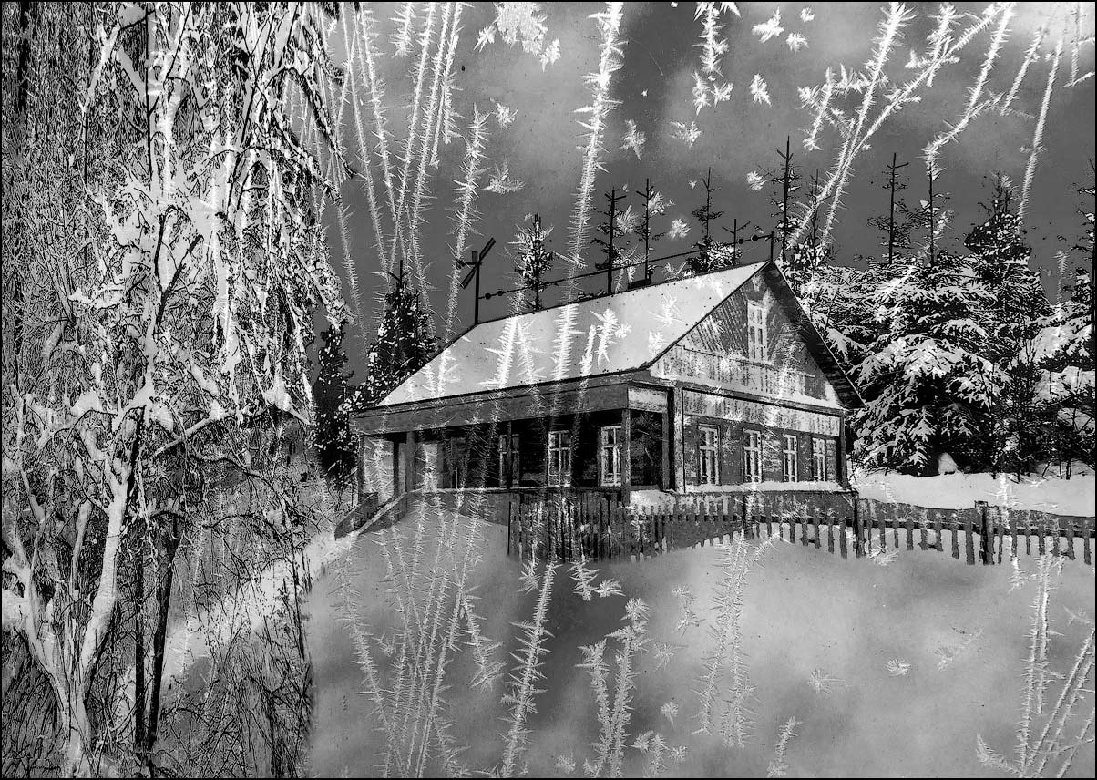 photo "Window in childhood" tags: black&white, дом детства