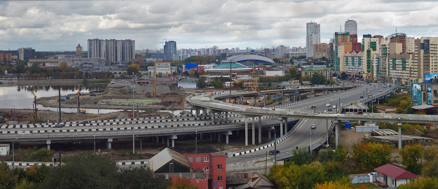 фото "Челябинск строится" метки: город, Челябинск, развязка