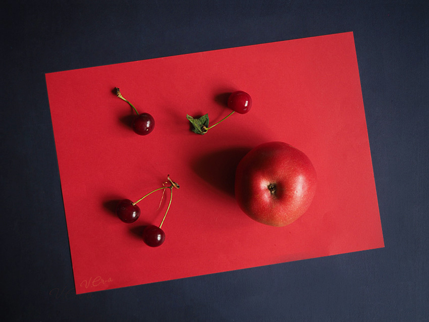 фото "Красный" метки: натюрморт, вишня, яблоко