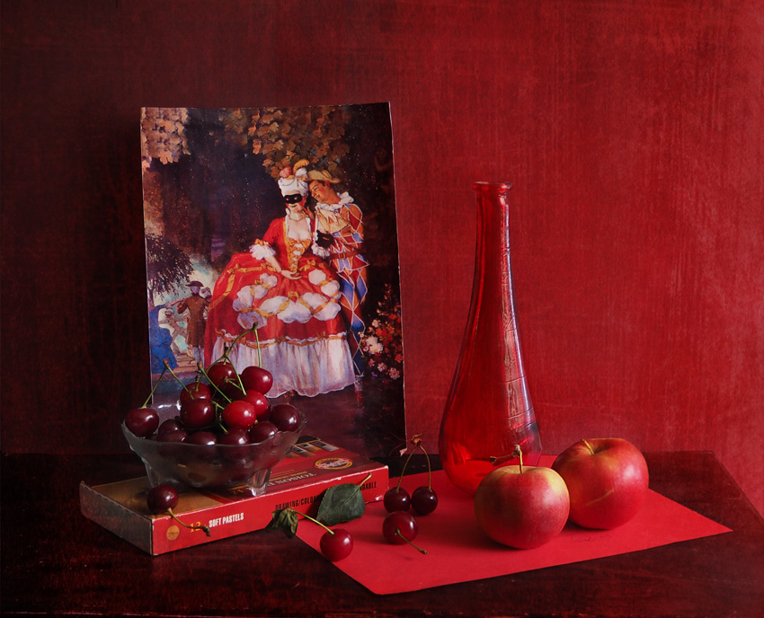 фото "В красных тонах" метки: натюрморт, картинка, яблоки