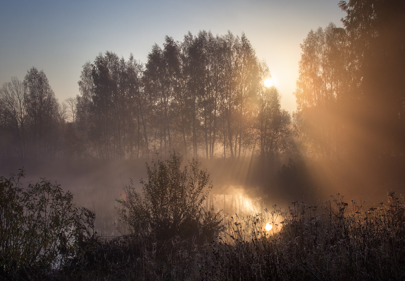 фото "По утру" метки: пейзаж, волхонка, туман, утро