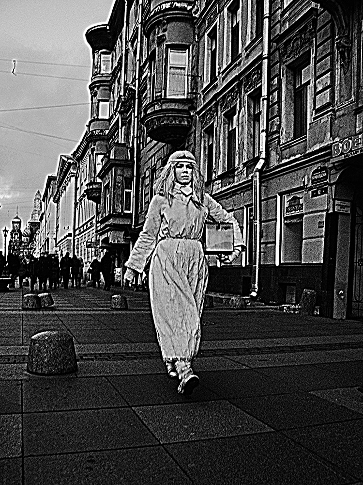 photo "На улицах города" tags: black&white, 